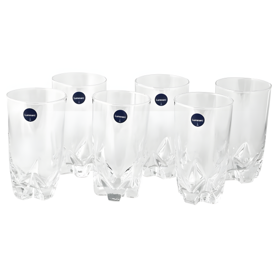 Glass Cup Set - 6 Pcs